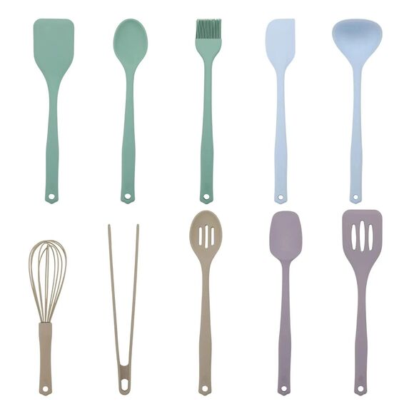 Pioneer Woman 10-Piece Silicone Cooking Utensils Set Multicolor New Home Gift - Picture 3 of 4